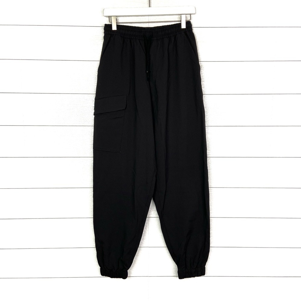 NWT NOLI Destination Cargo Pant Black Small Athleisure Street Nylon Jogger - Picture 2 of 6